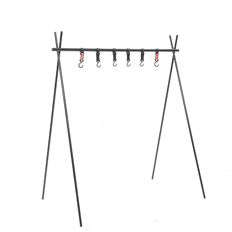 porte ustensiles pliables extérieur aluminium noir rouille camping suspension cuivré outdoors cuisson