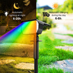 projecteur solaire led rgb noir moderne facile ip65