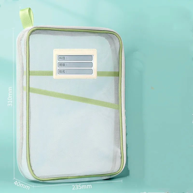 sac rangement documents transparent moderne fermeture glissière réutilisable respectueux environnement pratique fournitures scolaires