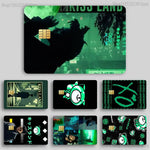 étui carte bancaire kiss land personnages vert noir adhésif moderne graphique sécurité illustration