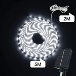 ruban led solaire blanc moderne 30m 20m 15m 10m modes télécommande clips certifié ip68