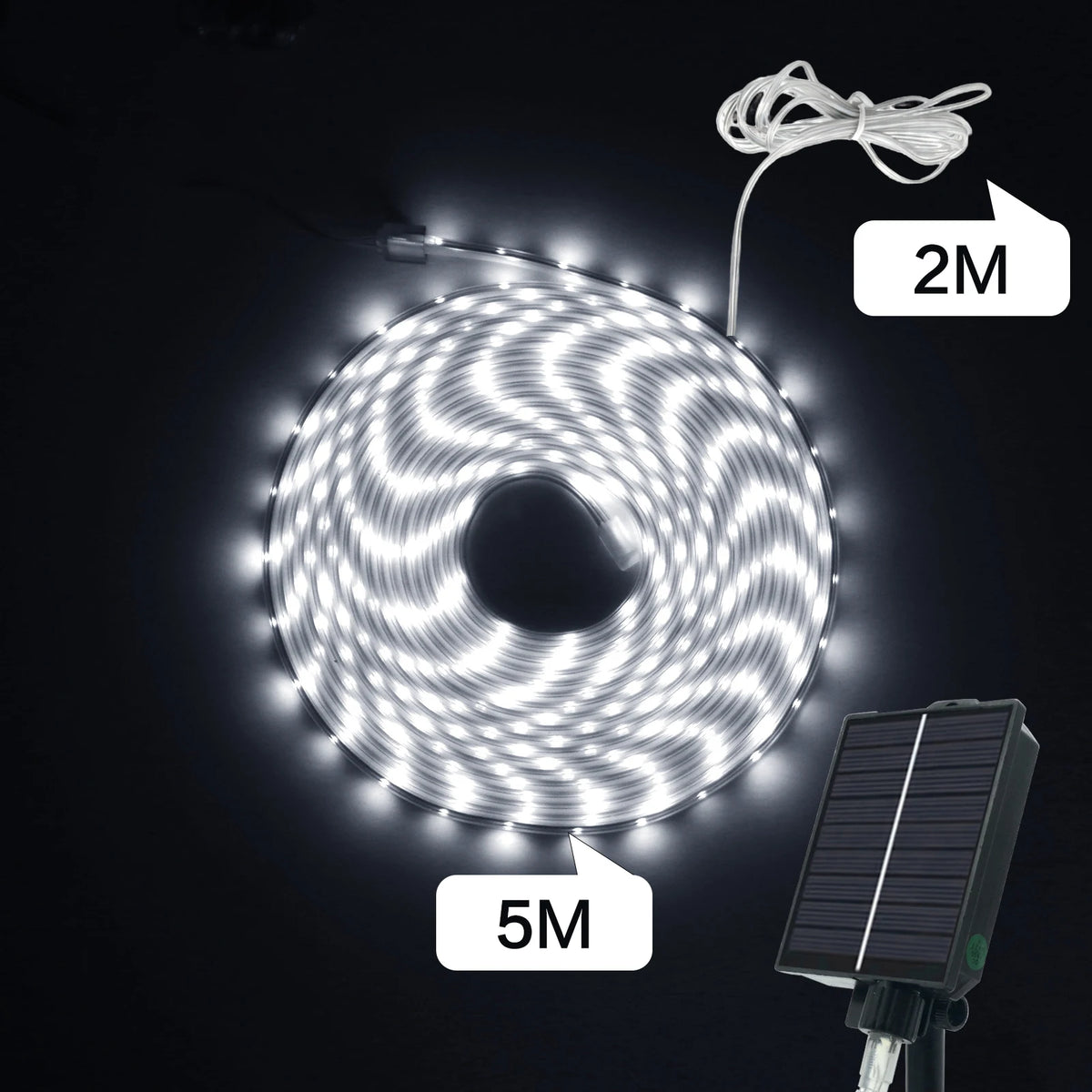 ruban led solaire blanc moderne 1920led 30m autonomie ip68 certification ul ccc fcc
