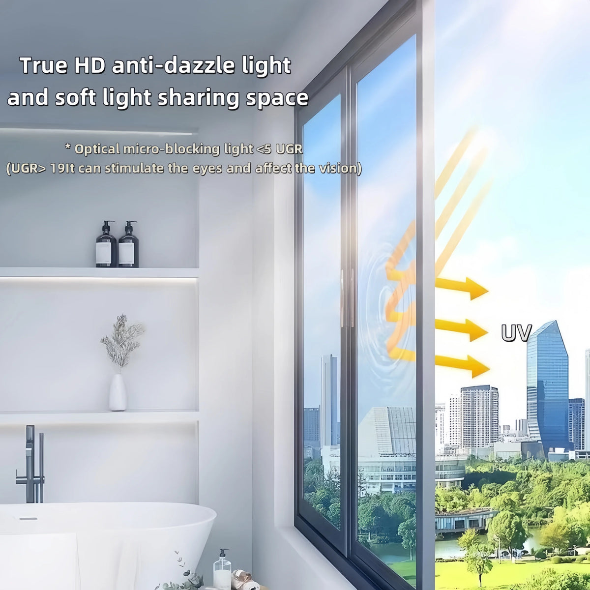 film solaire miroir adhésif fenêtre opacité protection uv isolation thermique décoratif vitrage intérieur moderne