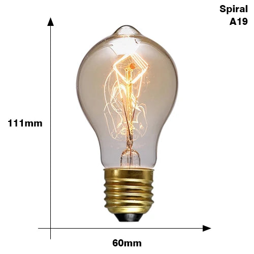 ampoules filament vintage transparentes dorées éclairage rétro tringles câbles noirs e27 180deg 30000h