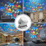projecteur led rotatif thème marin poissons coraux lumière décoration salon blanc moderne