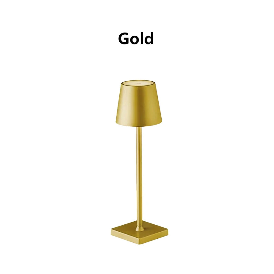 veilleuse sans fil lampe table rechargeable tactile blanc doré moderne