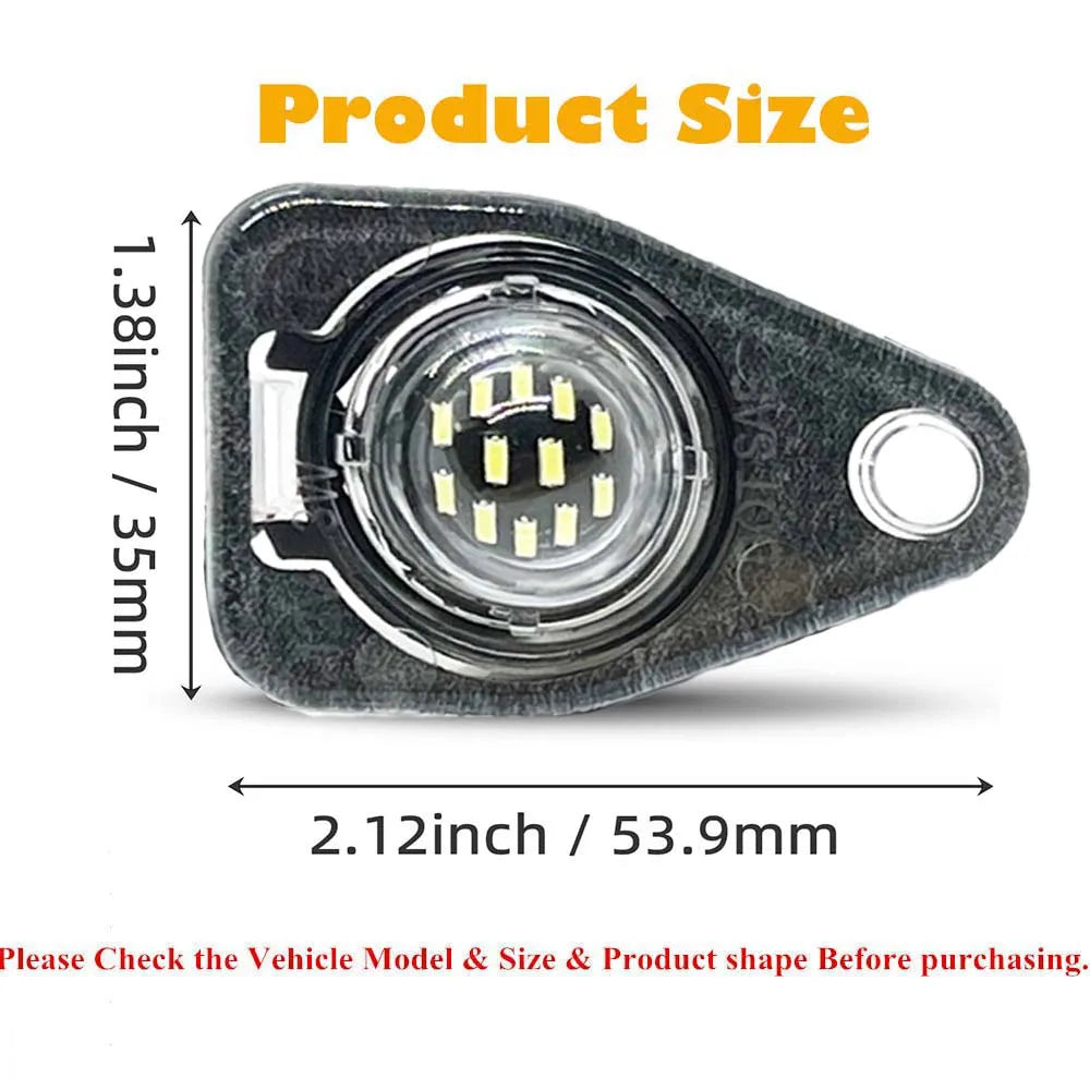 lampe plaque immatriculation noire moderne connecteur usb 12v 2400lumens 3w 50000hrous