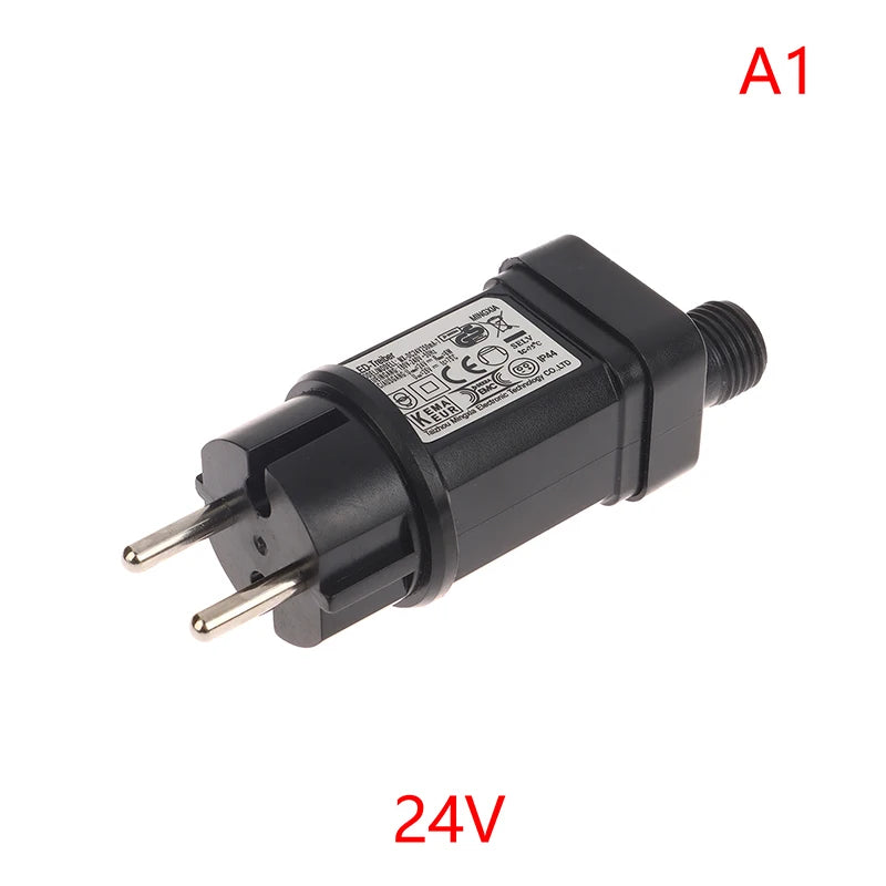 transformateur électrique 24v 6w led noir moderne prise secteur adaptateur commutateur ip44 étanche