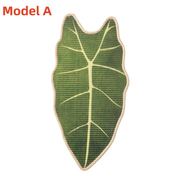 tapis gratter chat sisal feuille adhésive mur porte sol décoratif vert jaune