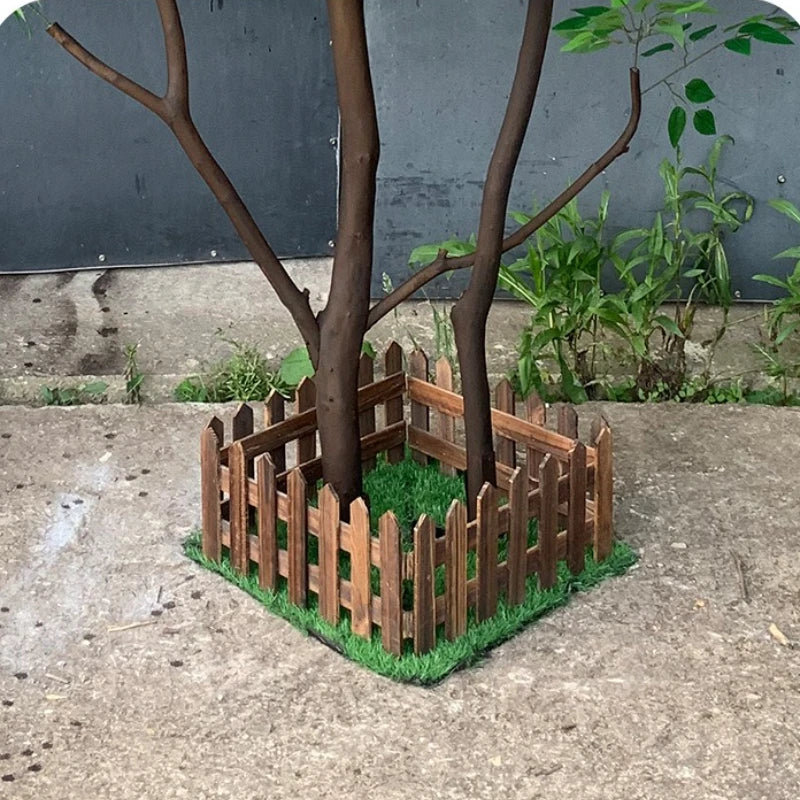 plante verte artificielle arbre banyan extérieur moderne feuilles vertes tronc brun herbe synthétique exposition