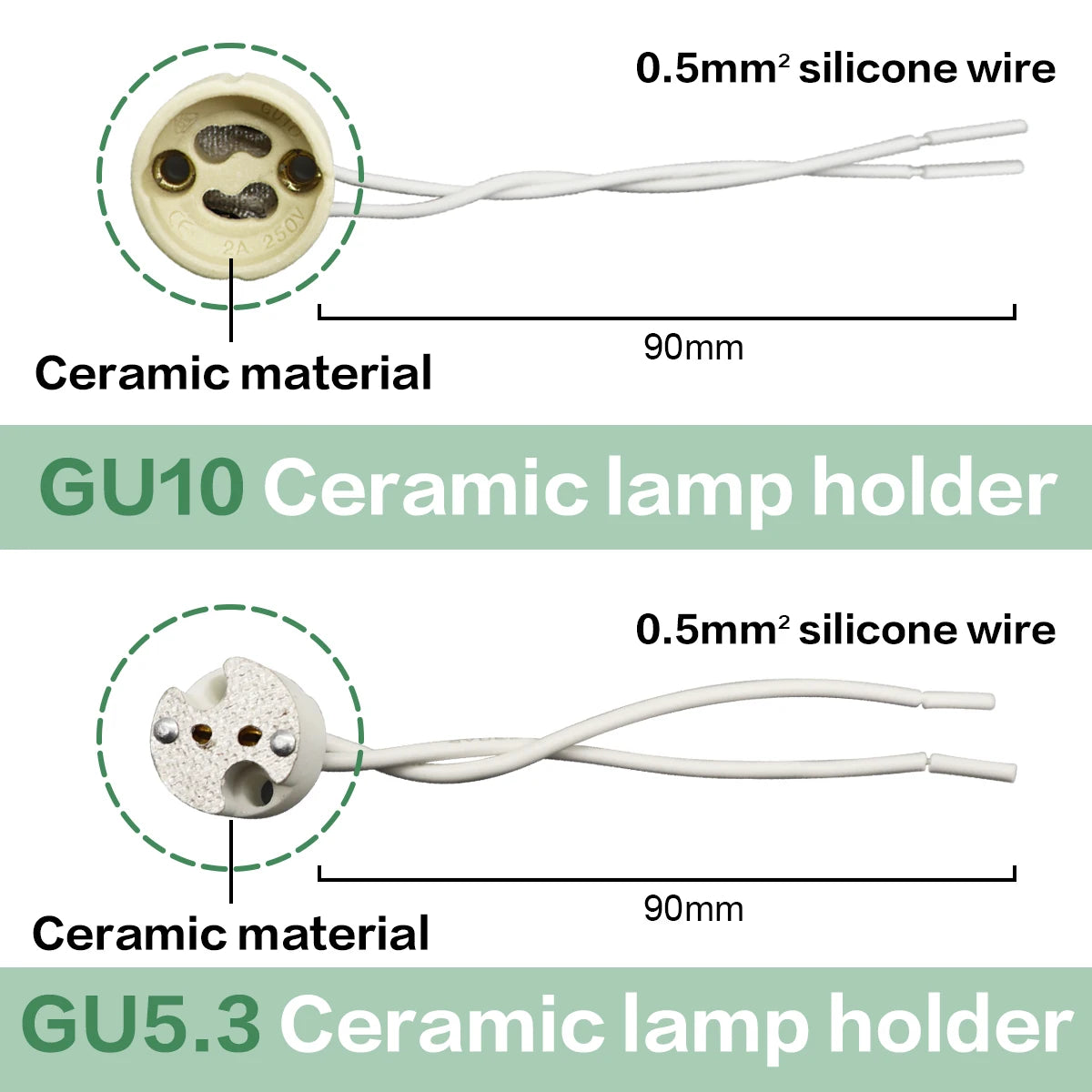 éclairage led bases spots blanc noir rond carré moderne encastrable gu10 gu5.3