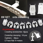 rideau glissière blanc moderne clips top clamping glissière flexible plastique 1m 2m 3m