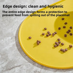 tapis alimentation antidérapant imperméable animal compagnie moderne rose clair assiettes opaques françaisachat