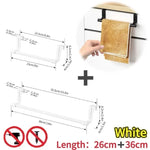 porte serviettes mural acier inoxydable gris beige rose moderne clips 23cm 36cmversible salon cuisine