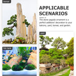 décoration jardin japonais statue pagode pierre naturelle traditionnelle aquarium terrarium ornement extérieur