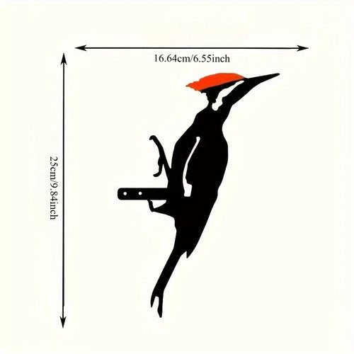 décoration extérieure oiseau noir silhouette minimaliste métal sans électricité jardin terrasse ornement animal festive