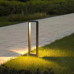 lampe solaire noire moderne ip65 7w 30cm 60cm 80cmextérieur décoration paysagèrealuflux lumineux