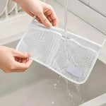 organisateur porte réfrigérateur sac transparent maille polyester réutilisable moderne crochet étiquette rangement cuisine