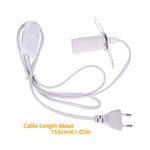 support ampoule suspendu blanc rond moderne clips ampoule E14 câble prise EU interrupteur