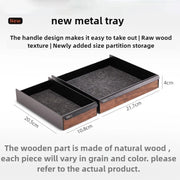 Support de présentation en métal pour plateau en bois massif, organisateur de bureau design