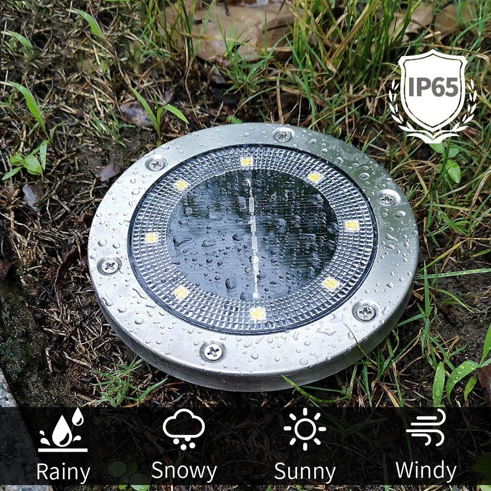 éclairage solaire paysage led argenté moderne absp65 ip65 étanche adaptableextérieururgence