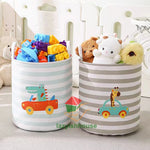 paniers rangement pliant tissu lin motif animaux moderne poignées corde rangement jouets chambre