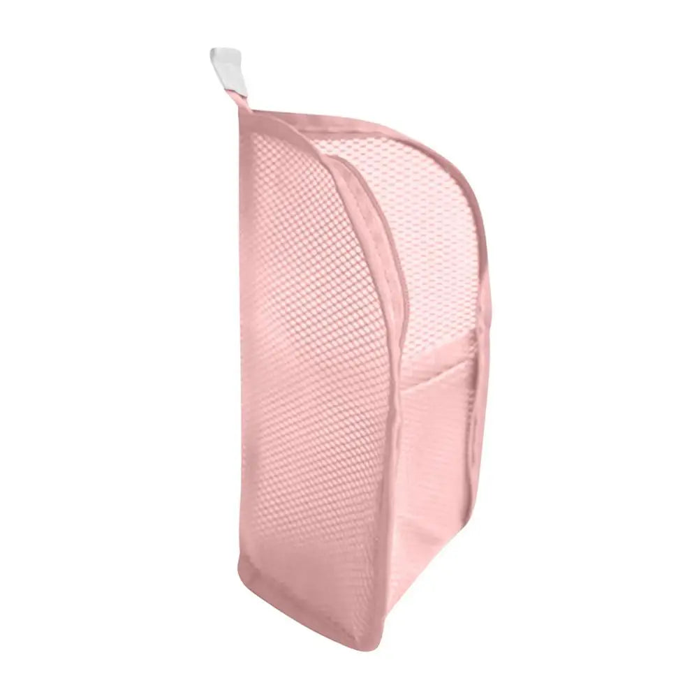 Sac rangement maille blanc noir gris réutilisable moderne brosse dents rasoir crème rouge lèvres