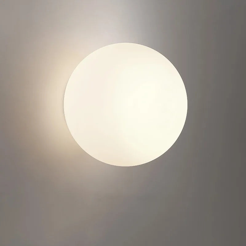 lampe verre blanc moderne fer murale éclairage chambre enfants led opacité