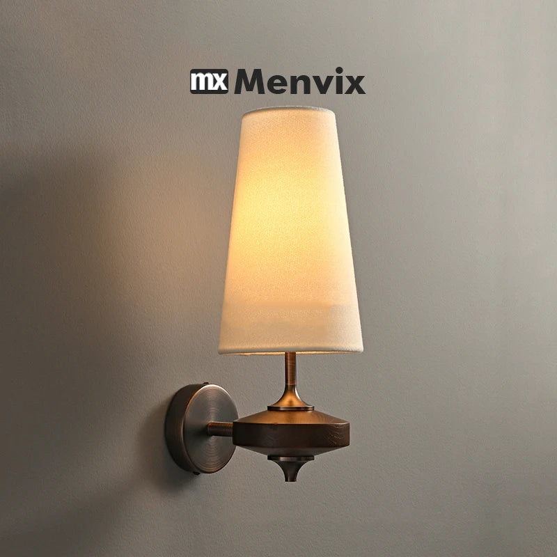 lampe murale conique moderne bois blanc éclairage ambiant chambre salon