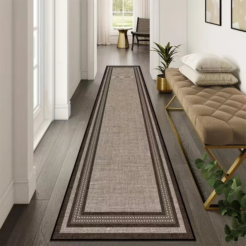 tapis moderne géométrique noir gris blanc salon entrée contemporain polyestère aubusson lavage machine