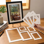 passe partout rectangulaire blanc papier cadre photo décoration intérieure œuvre d'art classique
