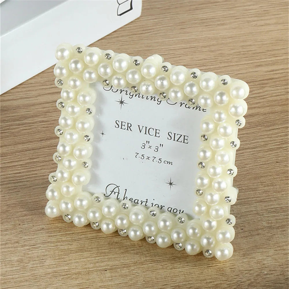 cadre photo strass blanc classique élégant 3x3 4x6 6x8 7x10 10x15 plexiglas