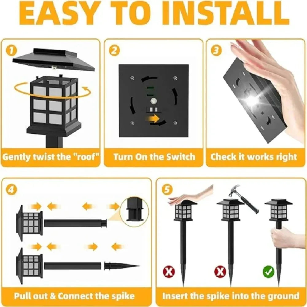 lampes solaires extérieures noires modernes transparentes spike pcs éclairage paysagiste jardin camping