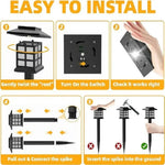lampes solaires extérieures noires modernes transparentes spike pcs éclairage paysagiste jardin camping