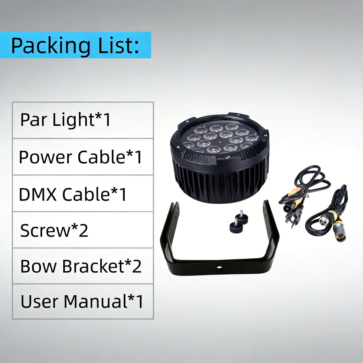 projecteurs led dmx scène professionnelle noir bras articulé 16 millions couleurs changeables 200w ip65