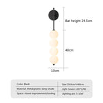 applique murale moderne minimaliste noir globes blancs nordique decoration chambre salon minimaliste