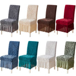 housse chaise moderne imprimé feuilles élastique décoration salon salle manger maison