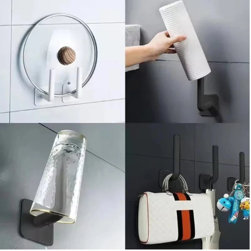 porte serviettes mural adhésif réutilisable moderne gris blanc