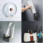 porte serviettes mural adhésif réutilisable moderne gris blanc