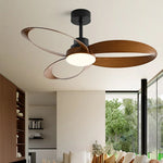ventilateur moderne 42 52 pouces noir bois lampe intégrée télécommande led certifications vde ul