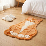 tapis coton jute blanc beige marron gris motif chat fourrure moderne chambre salon