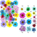 fleurs séchées composition artisanale violet bleu rose blanc vert décoration uv epoxy fills bijoux