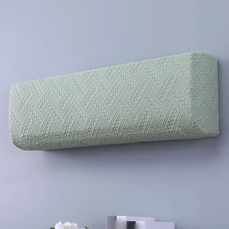 housse anti poussière climatiseur polyester vert clair motif géométrique moderne facile nettoyer fixation
