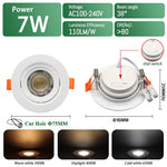 Spot LED Blanc Noir 75mm 90mm 120° 38° 90° interrupteur CCT moderne