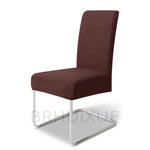 housse chaise tissu jacquard motifs géométriques gris clair moderne protection meuble détachable