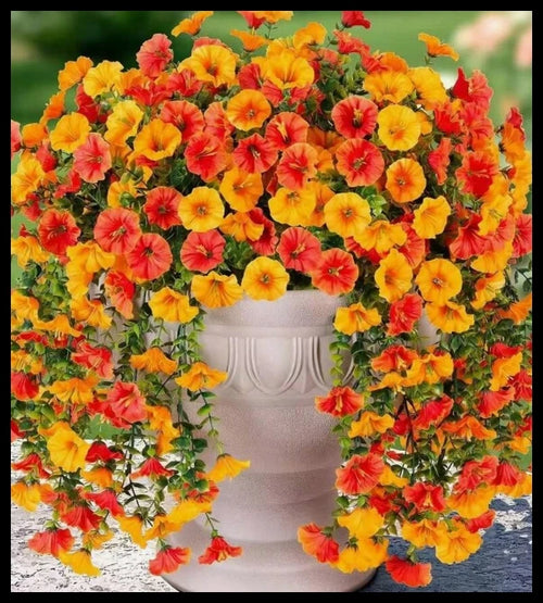 décoration extérieure pot fleuri soie gris classique mariage anniversaire pendaison crèméralière