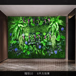 décoration mur végétal artificiel diverses feuilles fleurs moderne intérieur accroché