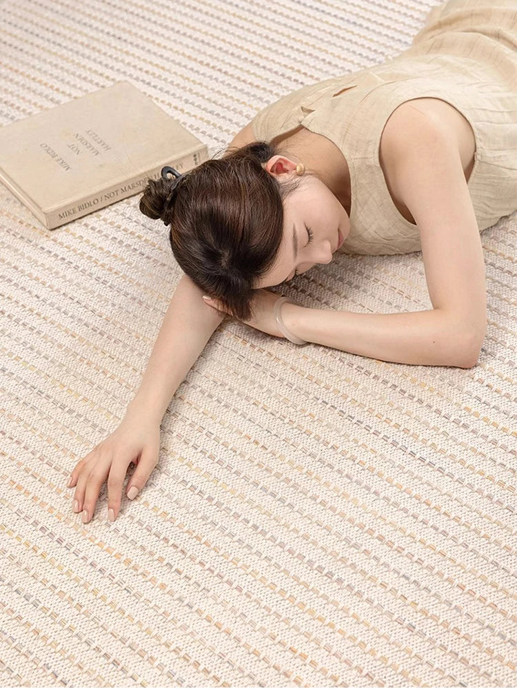 Tapis blanc doux pliable pour chambre à coucher