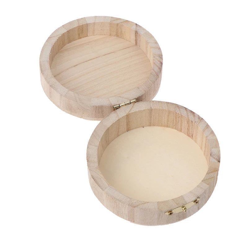boîte bijoux ronde bois classique couvercle rabattable rangement vintage opaque