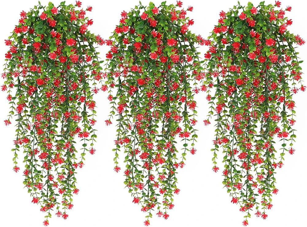 Guirlande suspendue artificielle fleurs vert rouge jaune violet blanc moderne 77cmintérieurDecoration